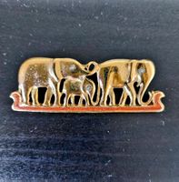 Vintage Elefantenbrosche Schmuck vergoldet 18k