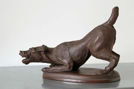 Meissen Figur aus  Böttgersteinzeug - Terrier von P.Walther