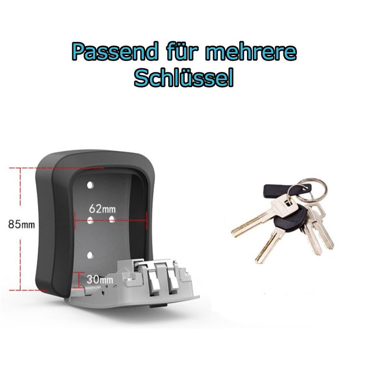 Schlüsseltresor Wandmontage - 4-stelliger Code, Wetterfest Für Außenbereich