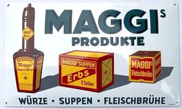 2 Maggi Emailschilder,1987,vintage