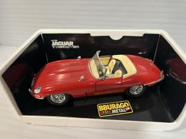 Bburago Jaguar E Cabriolet 1961 rot guter Zustand