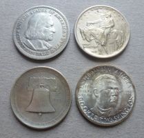 USA ++ Lot ++ 4 Stück alte 1/2 Dollar ab 1893