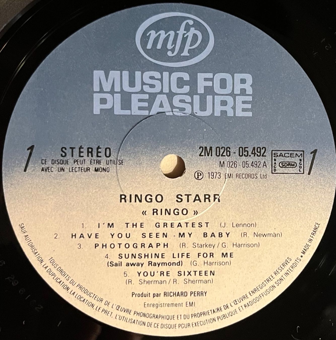 Dischi in vinile: RINGO STARR - RINGO - 33 Tours – Usato da Bussigny venduto da vinyl-pas-cher 2
