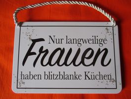 Blechschild Frauen Küche