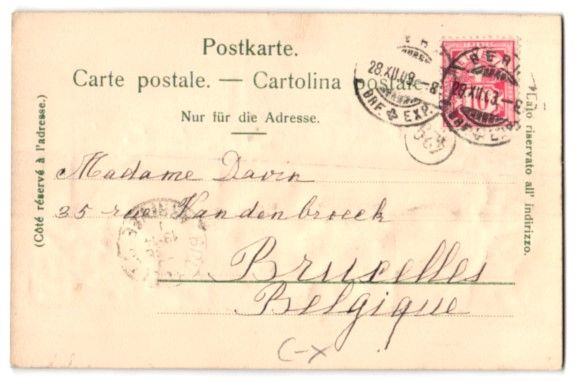 Cartoline postali: Relief-AK Bern, Ortsansicht gegen die Al – Usato da Berlin venduto da bartko-reher 1