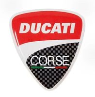 Ducati Corse 3D Aufkleber 40x35mm (Art. 14299)
