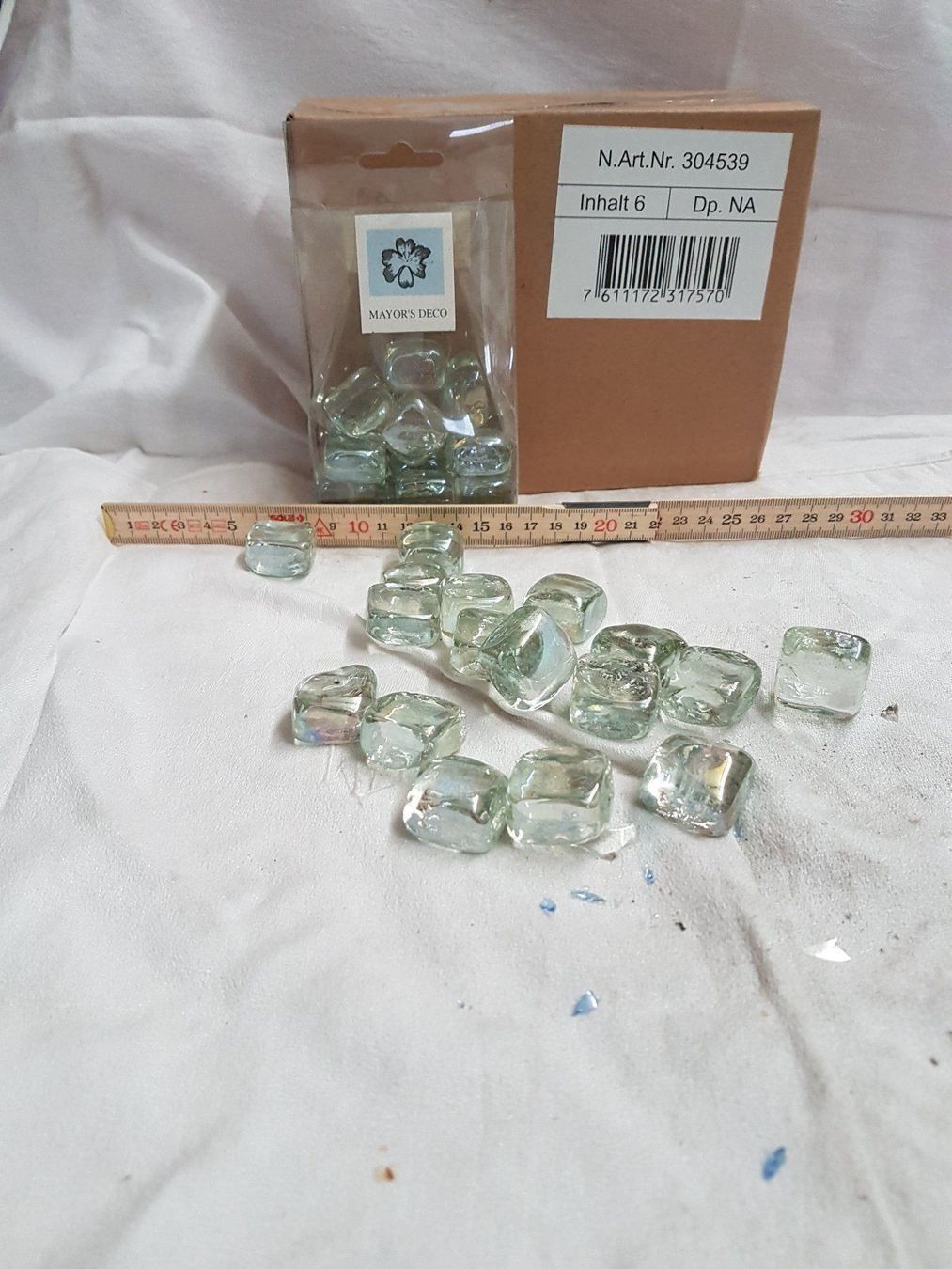 Bicchieri: Glassteine Nuggets Glasperlen Dekoglas – Nuovo e nell'imballaggio originale da Wohlen venduto da Amhag