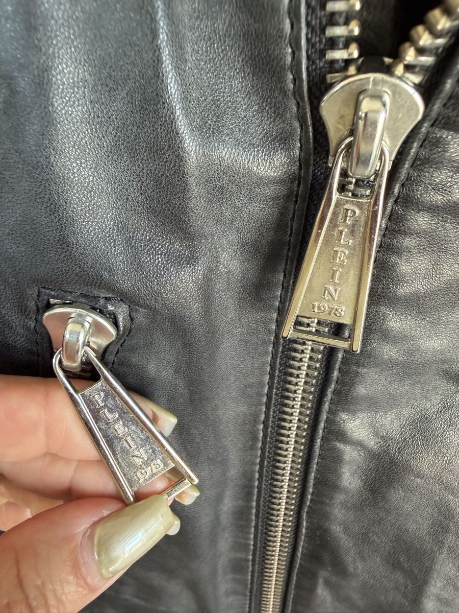 Philipp Plein Giacche: Exklusive Philippe Plain Totenkopf Lederjacke S – Usato da Staufen venduto da Elina08 8