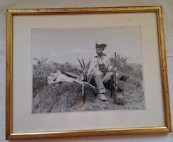Vintage Bild/oder Foto eines Jägers, Safari