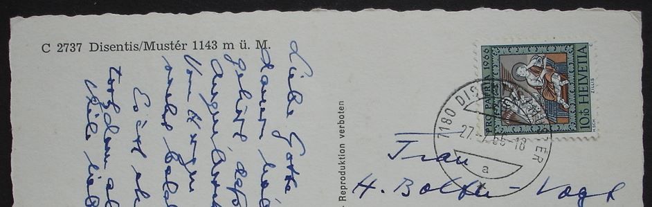 Cartoline postali: DISENTIS MUSTÉR – Usato da Jona venduto da philajona 1