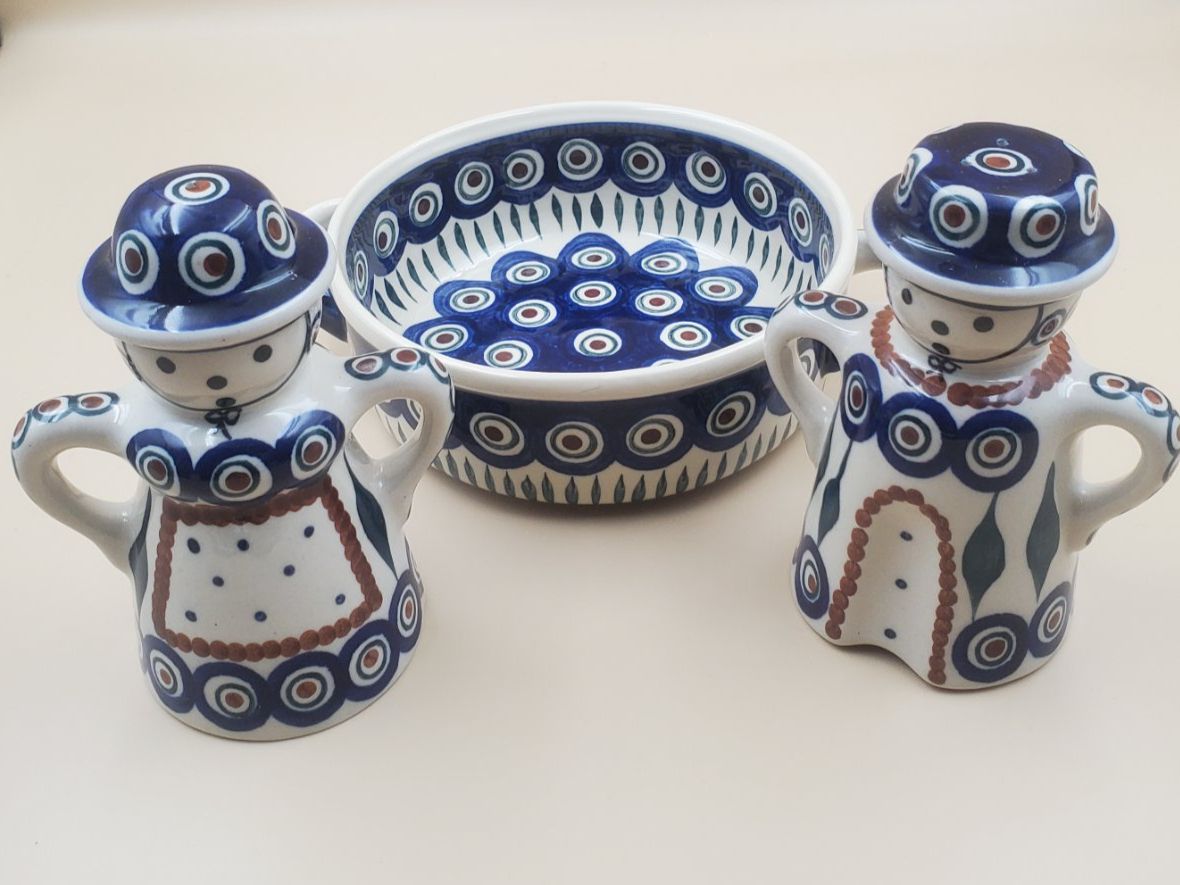 Set di piatti: Service à condiments vintage en céramique polonaise – Usato da Rennaz venduto da La_malle_du_dauphin 2