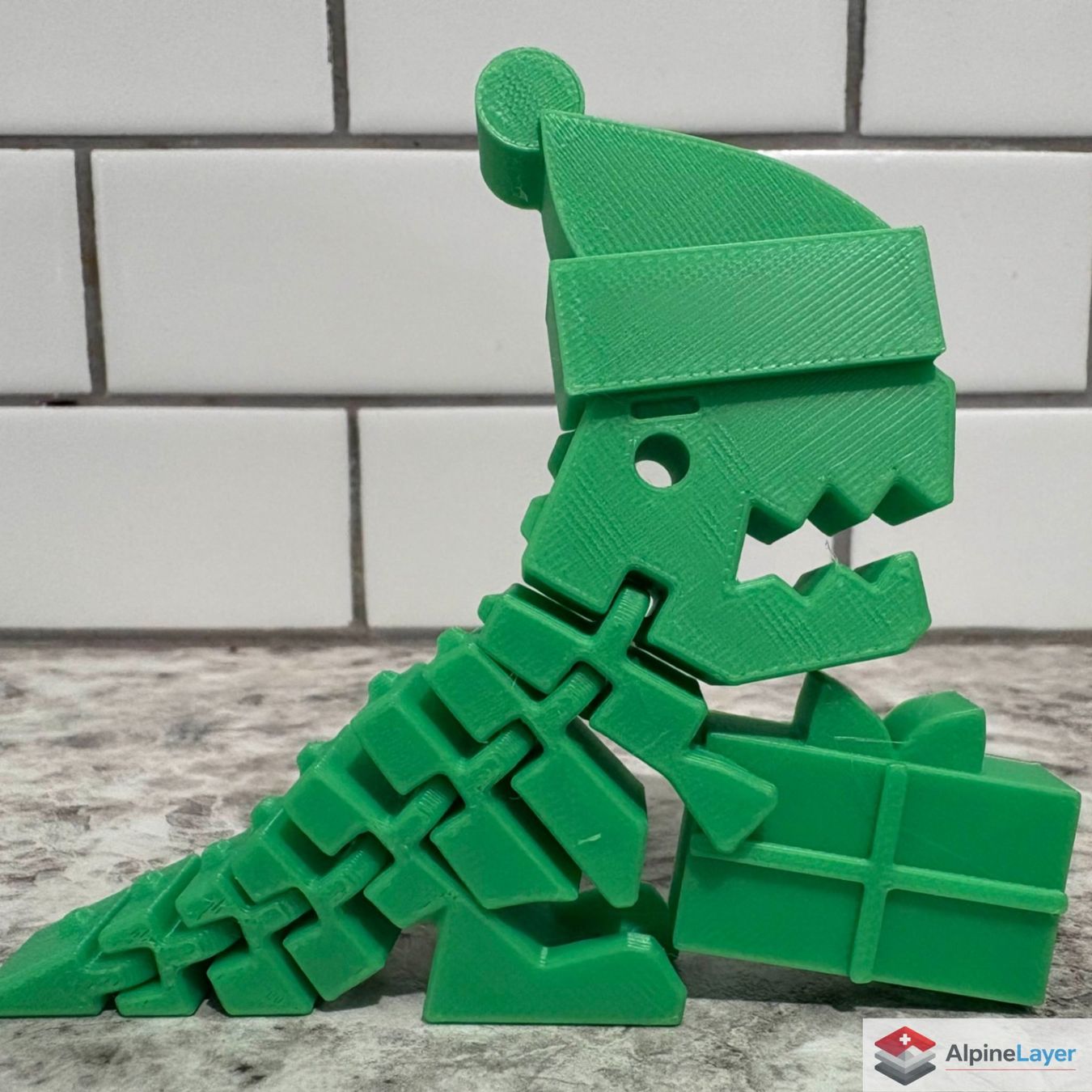Tutte le decorazioni: Flexi Christmas Dino 3D Printed Figure Green – Nuovo (secondo la descrizione) da Losone venduto da AlpineLayer