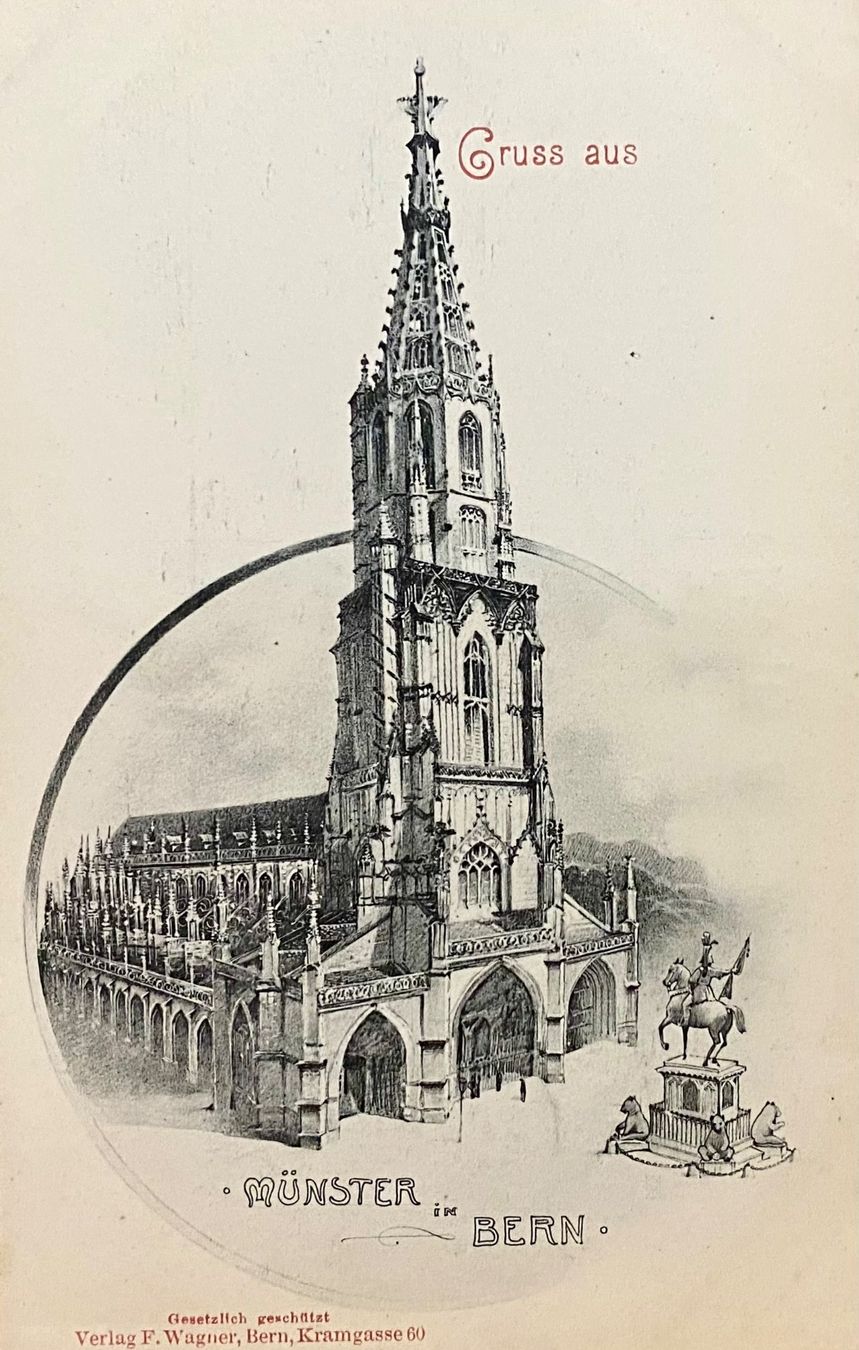 Cartoline postali: Gruss aus Münster in Bern – Usato da Root venduto da ENGLAND-TREASURES 1