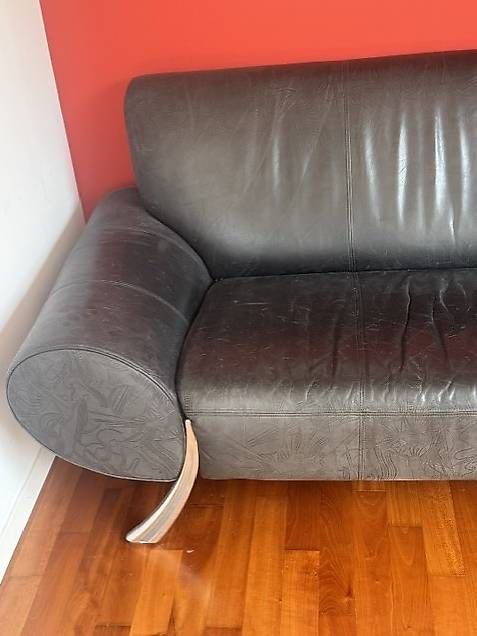 Divani: Ledersofa Rolf Benz, schwarz-grau – Usato da Ennetbaden venduto da bellini01 1