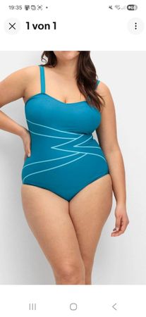 Schöner Badeanzug Qualität von feel good ozeanblau Gr.40-C
