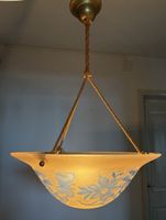 Deckenlampe Art Deco Vienna Kamee Glas um 1930 Top Zustand