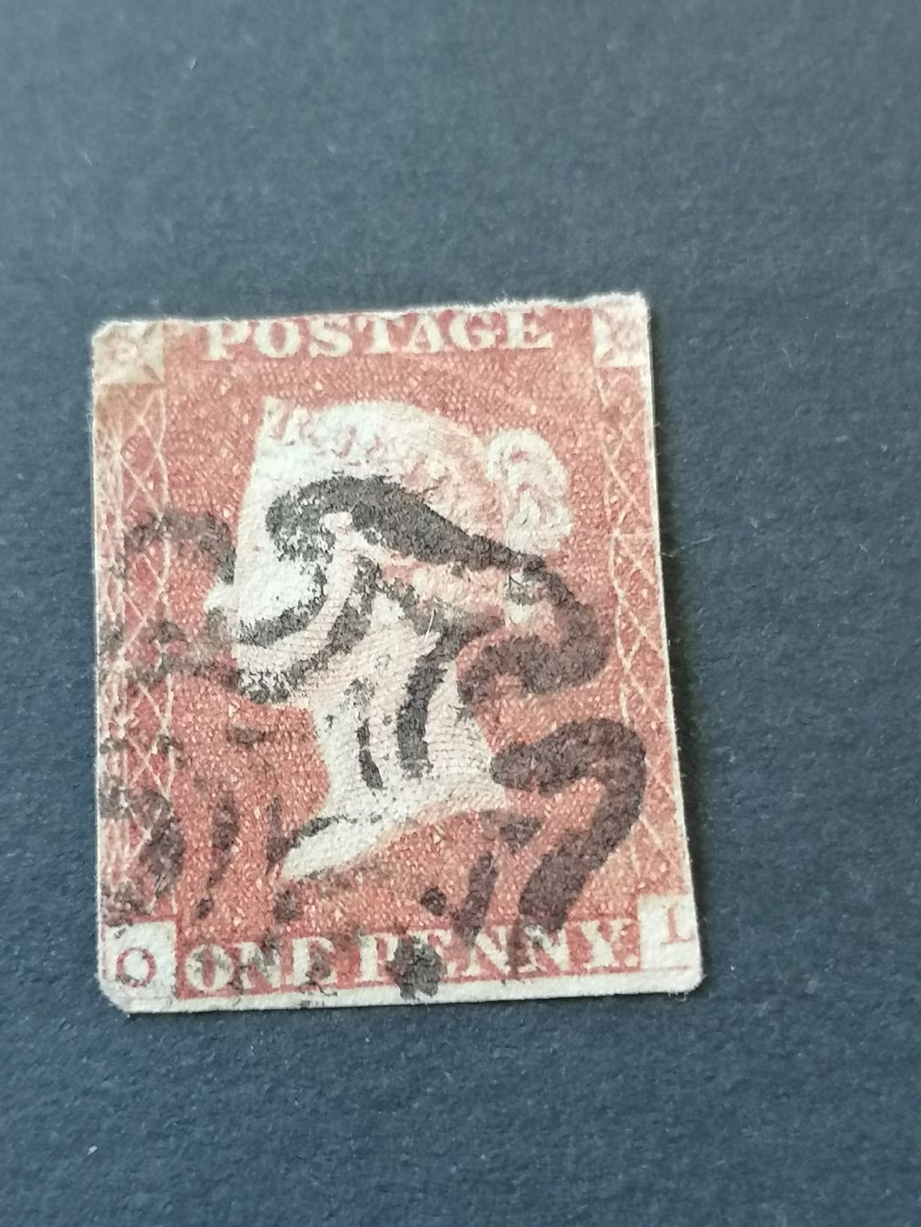 Alle Briefmarken: One Penny red 1841  – Gebraucht aus Happerswil von tschergi
