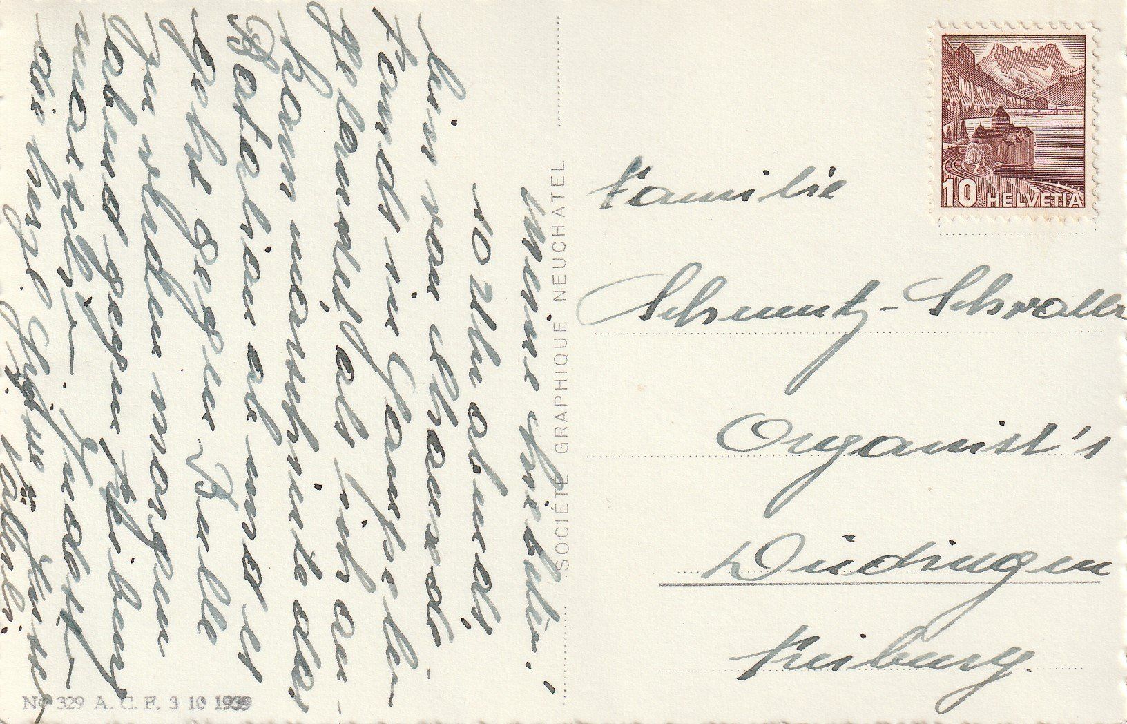 Cartoline postali: AK - Chaumont - gelaufen – Usato da Fribourg venduto da schnalla92 1