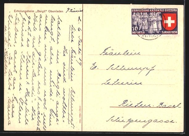Cartes postales: Oberrieden, Blick auf Erholungsheim Berg – D'occasion à Berlin par bartko-reher 1