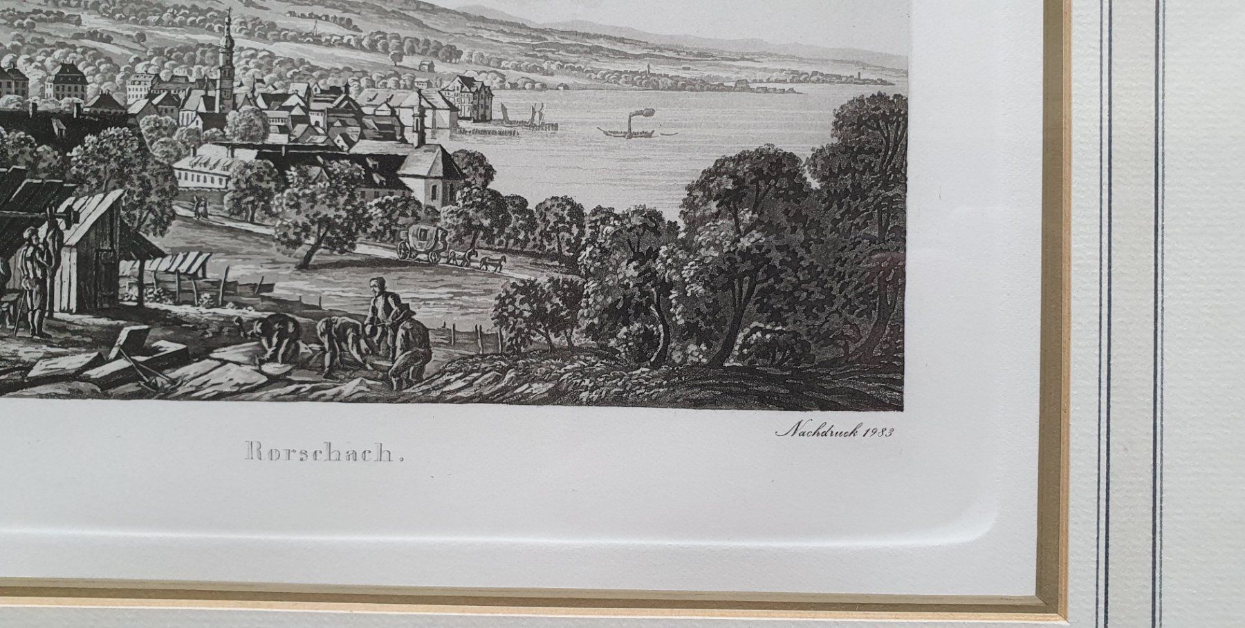 Stiche: Bild - Rorschach, Stich 1828 - Nachdruck – Gebraucht aus Kreuzlingen von Rschweiz1 3