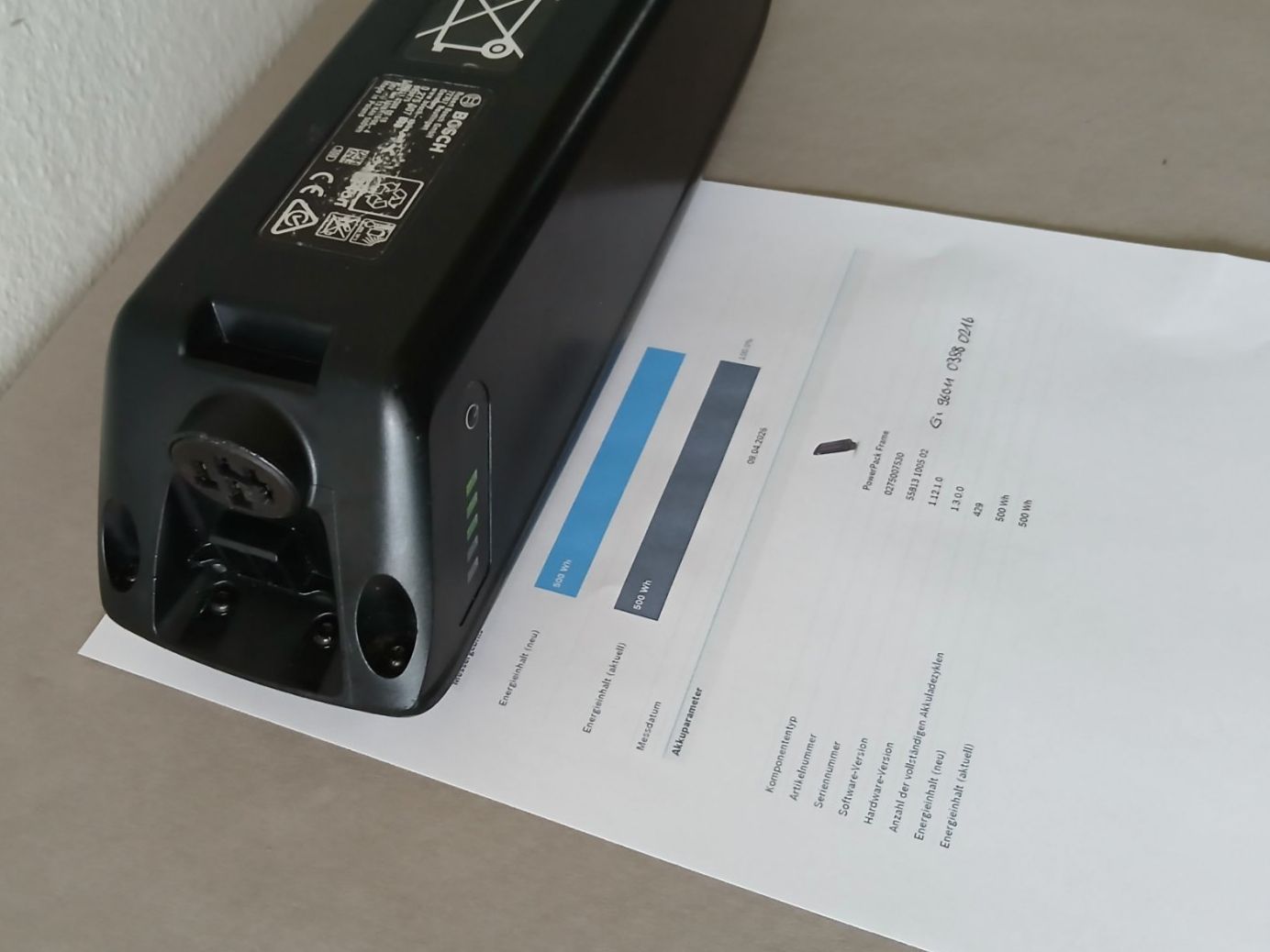 Bosch Akkus: Powerpack 500 Akku - 500Wh 100% mit Bosch Messbericht – Gebraucht aus Winterthur von .-thx-. 4