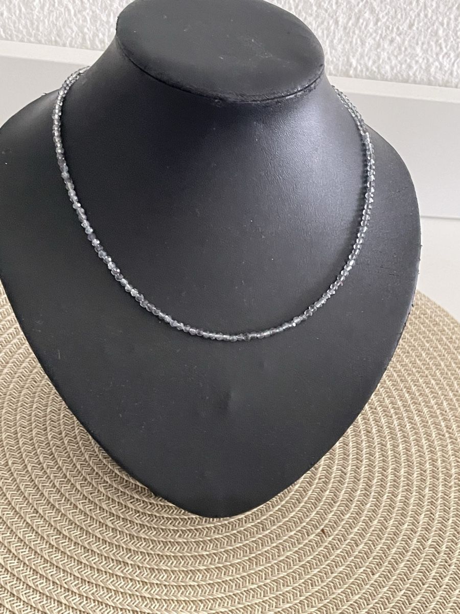 Catenine: Superbe collier de perles grises 46 cm fermoir argent 925 – Usato da Worben venduto da benit.drn 3