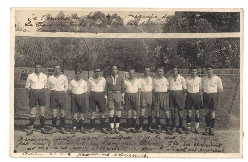 FC LA CHAUXDEFONDS MANNSCHAFTSKARTE POSTKARTE 50ER JAHRE Kaufen auf