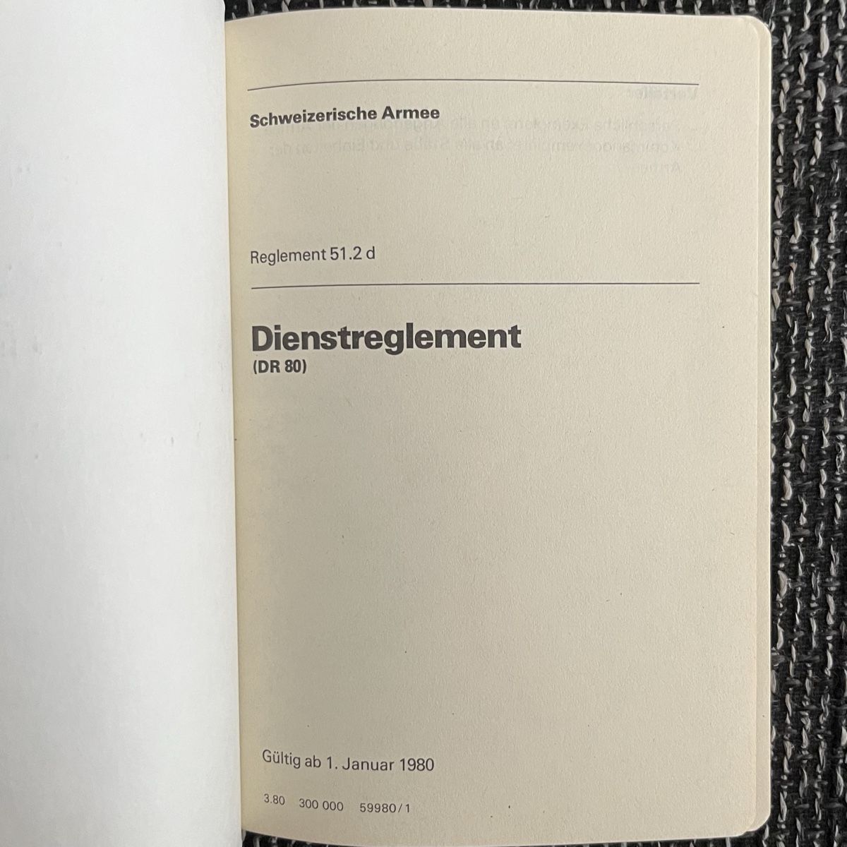 Libri: Schweizer Armee Dienstreglement VA80 – Usato da Schwyz venduto da rs-trend 1