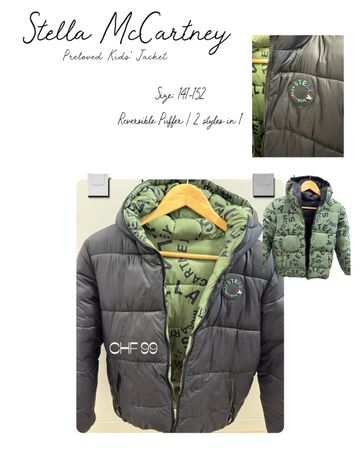 Stella McCartney Kids 2-in-1 Wende-Pufferjacke Gr. 141-152