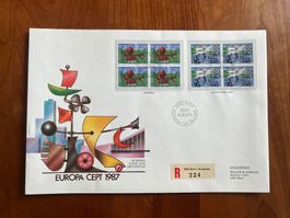 FDC Grossbrief Europamarken Viererblock 1987 ET  (F158)