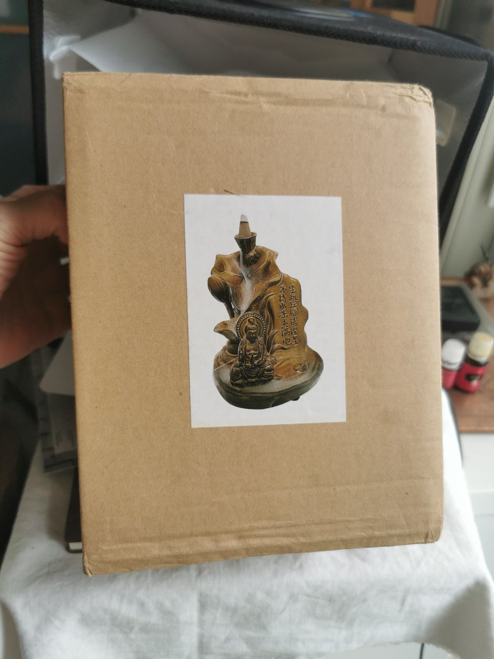Tutte le decorazioni: Buddha Räuchergefäss Lotus, mit Wasserfall-Rauch – Nuovo e nell'imballaggio originale da Oberglatt ZH venduto da JulFul 9