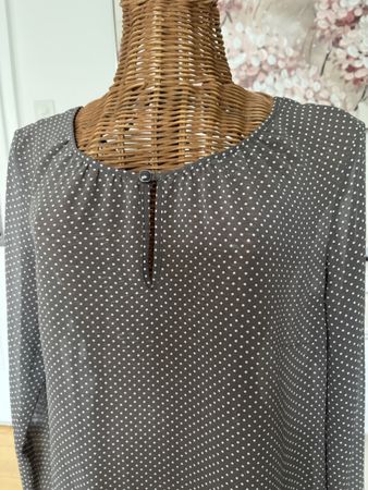 Bluse mit Pünktchenmuster, grau, S. Oliver, 38