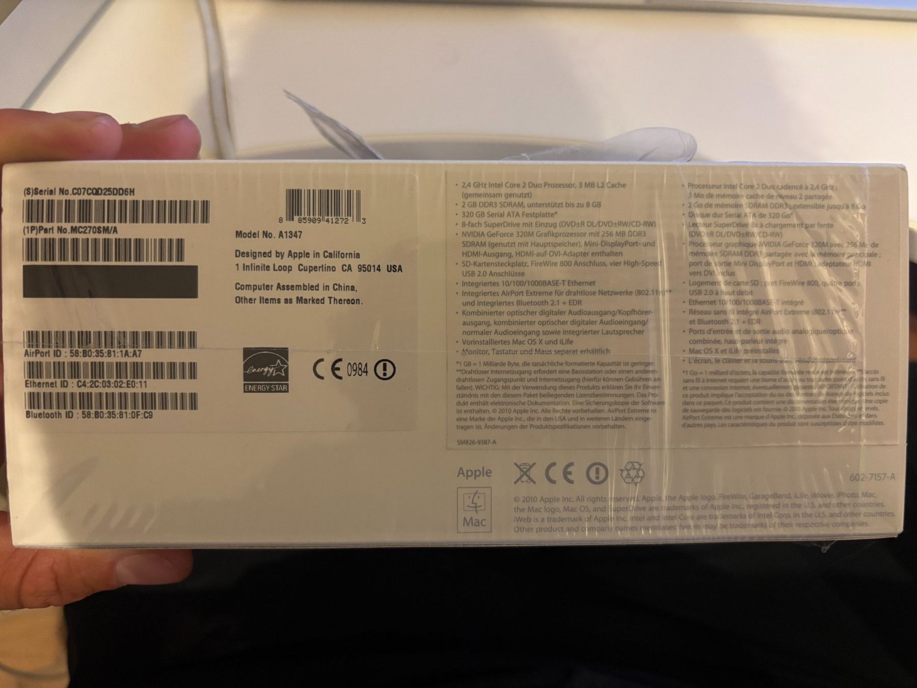 Apple PC: Apple Mac Mini A1347 Intel Core 2 Duo 2GB RAM 320GB – Usato da Muttenz venduto da due_z7qf 2