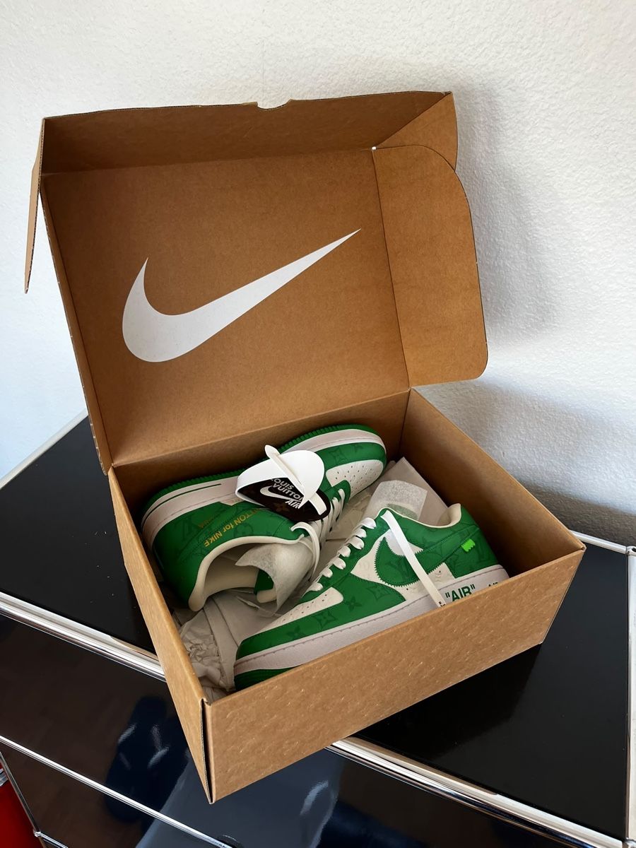 Louis Vuitton Herrenschuhe: Air Force 1 Louis Vuitton Green 9US – Neu und originalverpackt aus Genève von SG_73 1