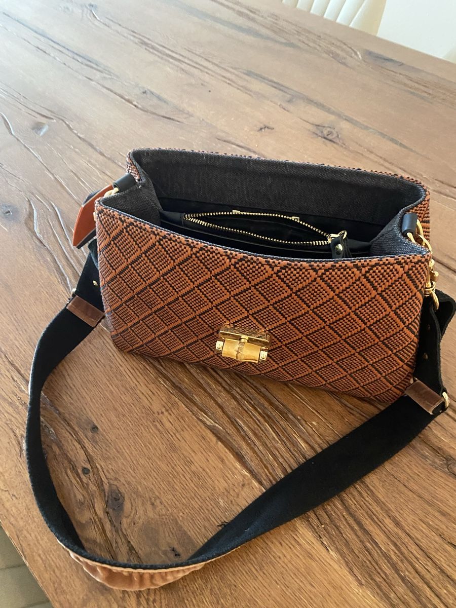 Taschen für Damen: Via MailTasche Handtasche braun mit Schultergurt – Gebraucht aus Alosen von .AMEA. 8