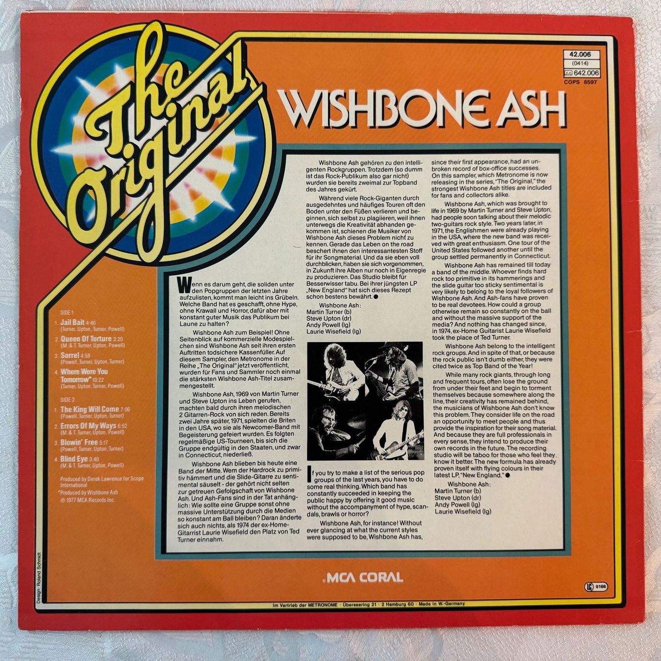 Dischi in vinile: WISHBONE ASH - WISHBONE ASH – Usato da Zürich venduto da fehlton 1