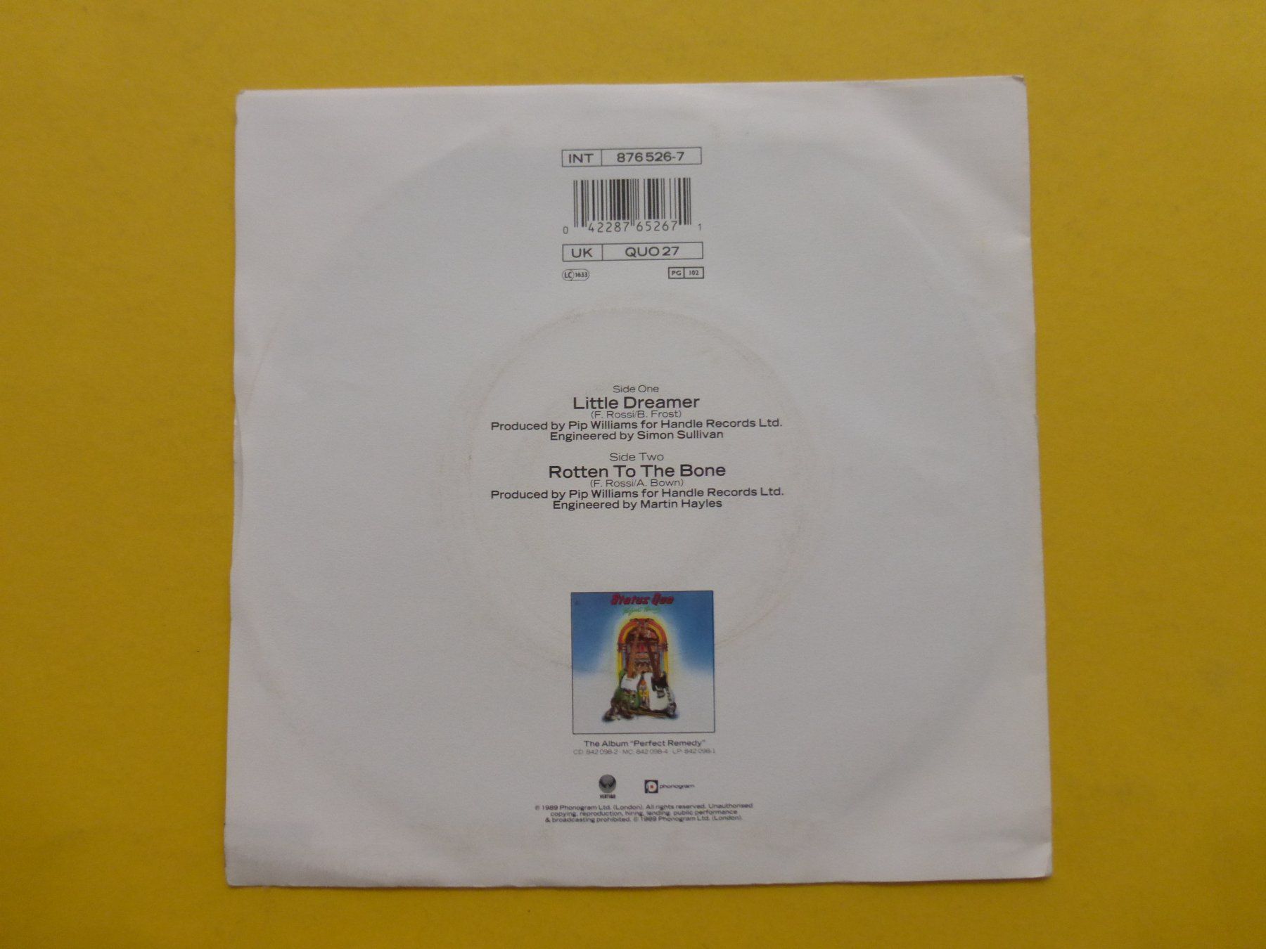 Dischi in vinile: Status Quo – Little Dreamer – Usato da Zürich venduto da Swiss57 1