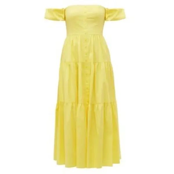 Vestiti: Staud Elio Off-Shoulder Midi Dress – Nuovo (secondo la descrizione) da Genève venduto da gra_xlk7