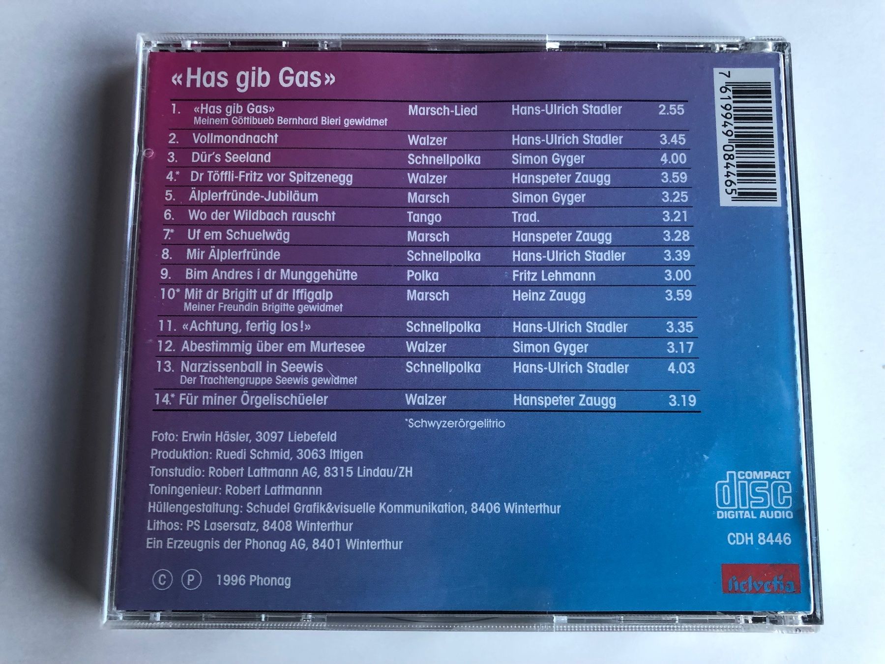 CD: Älplerfründe Eggiwil - Has gib Gas! – Usato da Oberried Brienz venduto da Chyara 1
