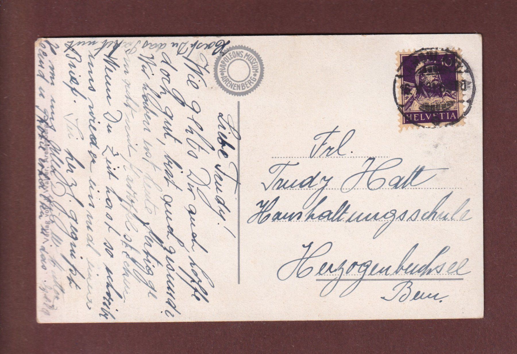 Cartoline postali: Museum ARENENBERG - 1931 – Usato da Pully venduto da nicecards-shop 1