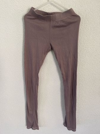 Handmade Leggings gerippt Flieder Gr. 140 gute Zustand