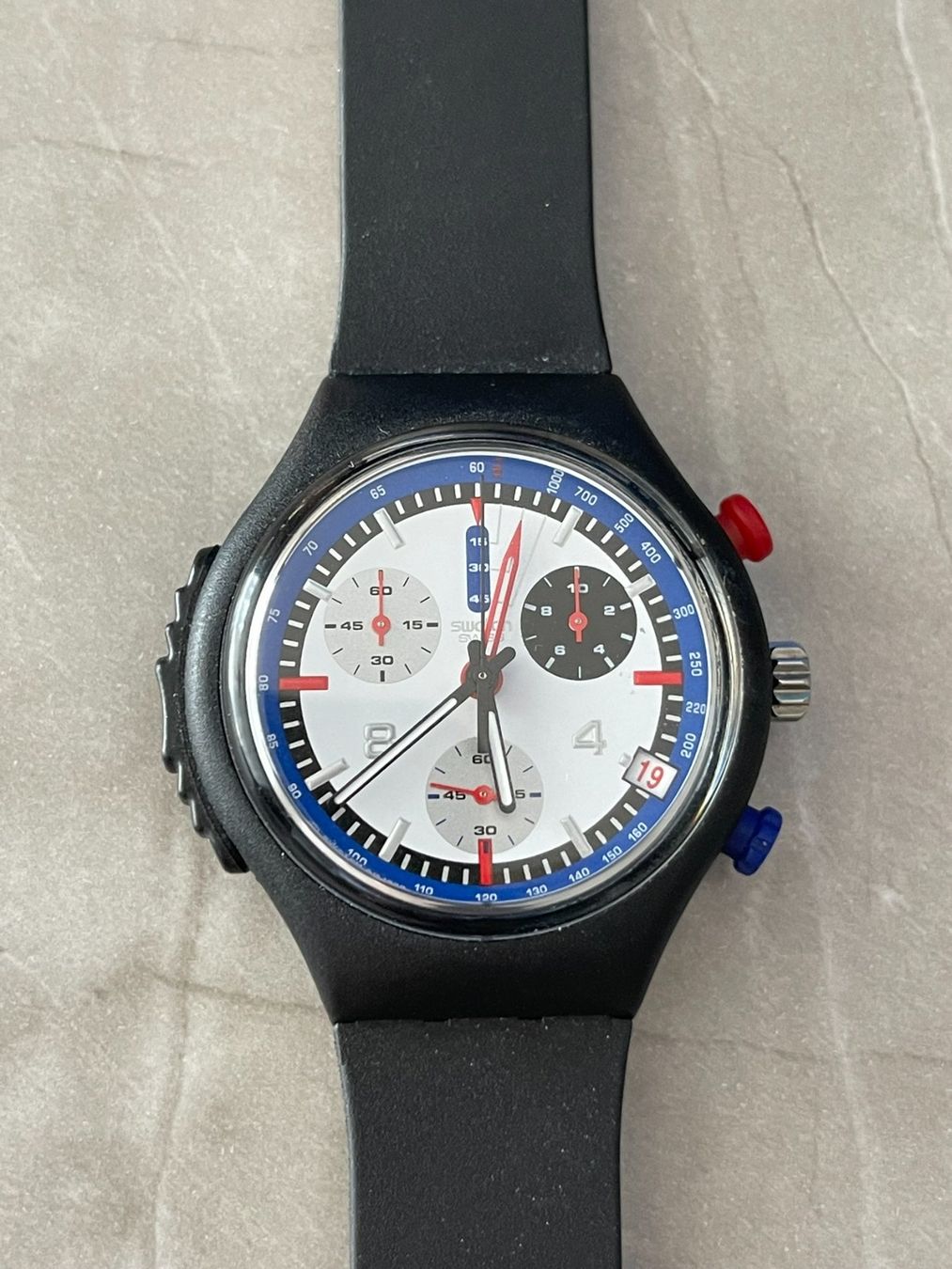 Swatch Orologi: Swatch Chronograph Power Timer – Swiss Made – Usato da Rheineck venduto da FGeissler
