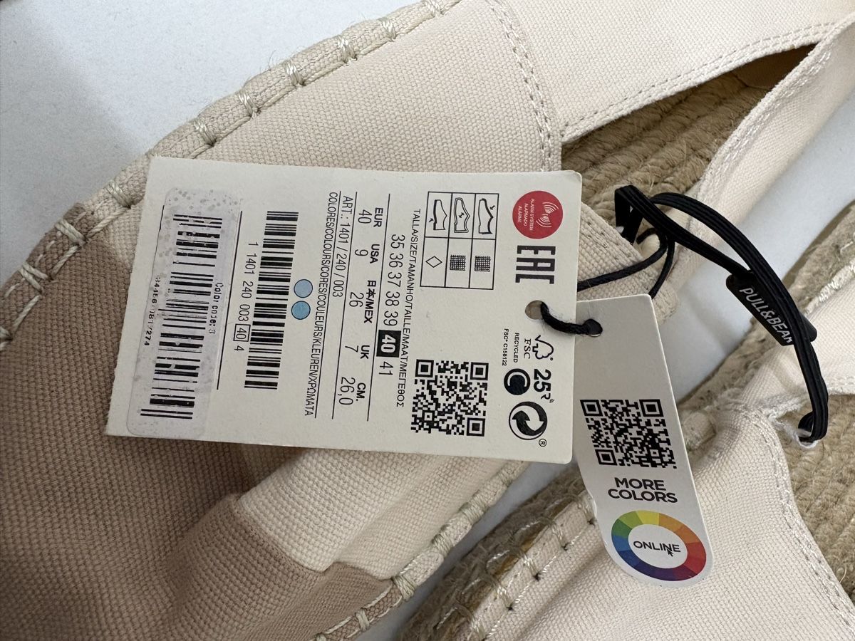 Chaussures hommes: PULL&BEAR Espadrilles beige/taupe Grösse 40 neu – Neuf (Voir description) à Thun par jeff070 1
