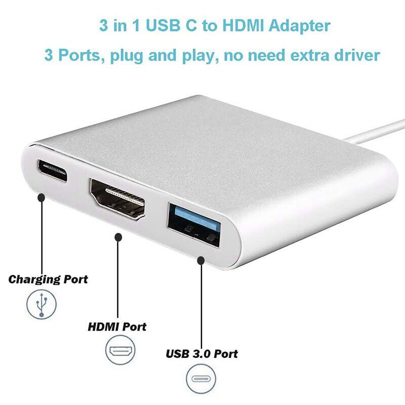 Adaptateurs: USB-C Digital AV HDMI Multiport Adapter Kabel – Neuf (Voir description) à Kirchdorf AG par Aarereussshop 3
