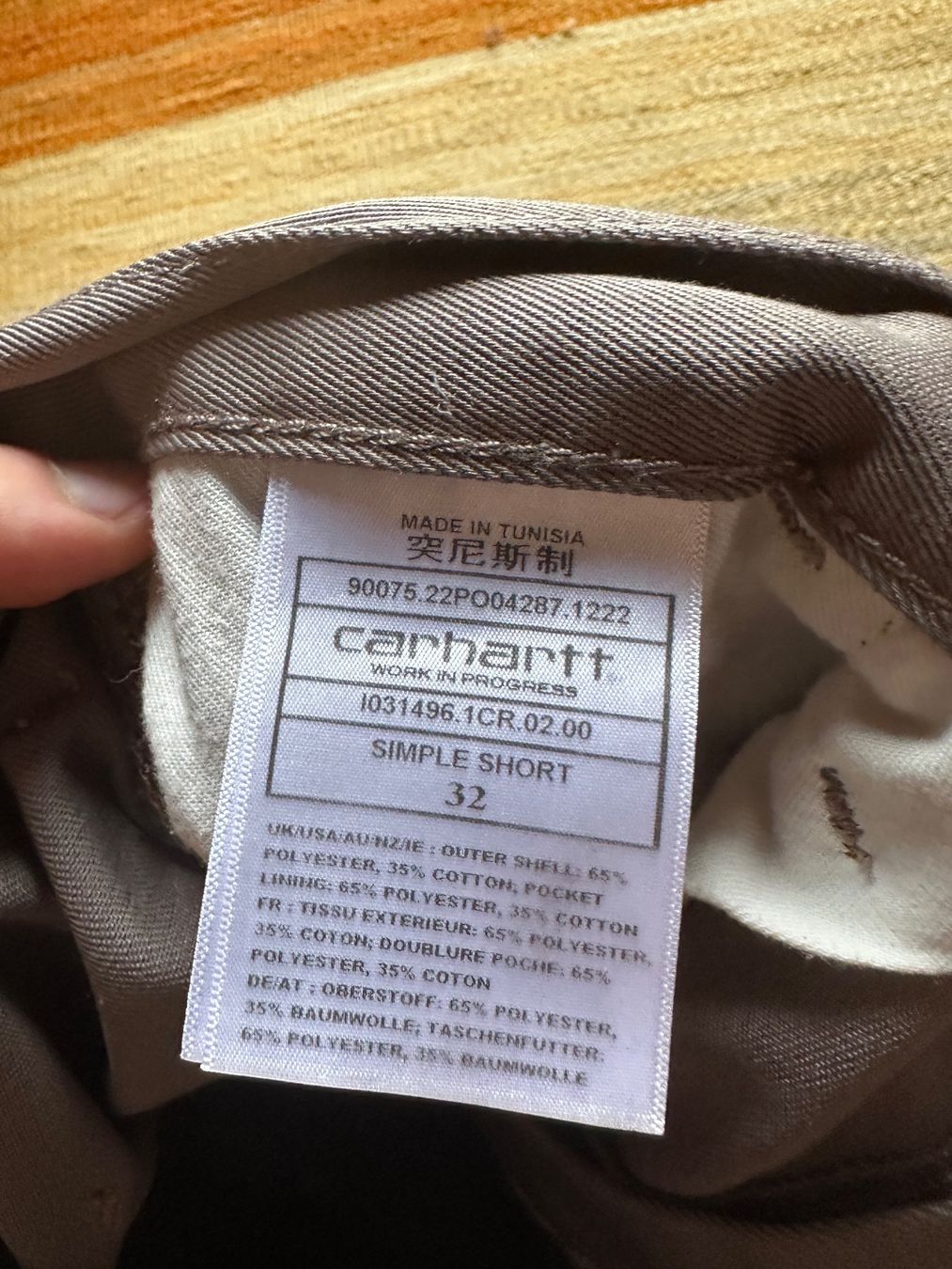Carhartt Pantaloni: Carhartt Taupe short Simple pant – Nuovo (secondo la descrizione) da Villars-Burquin venduto da Iliasso 2