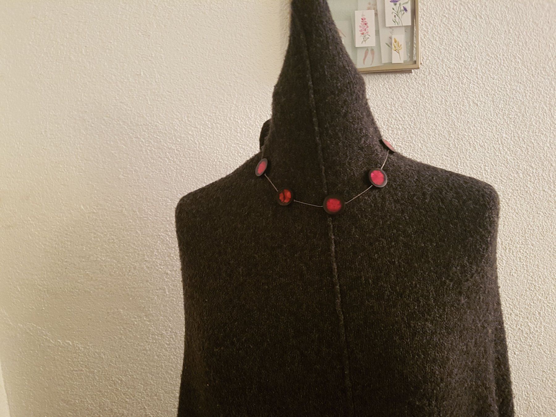Ketten: Kette m. rot-schwarzen Glitzer-Rondellen – Gebraucht aus Ettingen von Maranathatalitha 2
