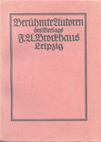 Berühmte Autoren des Verlags Brockhaus  1914