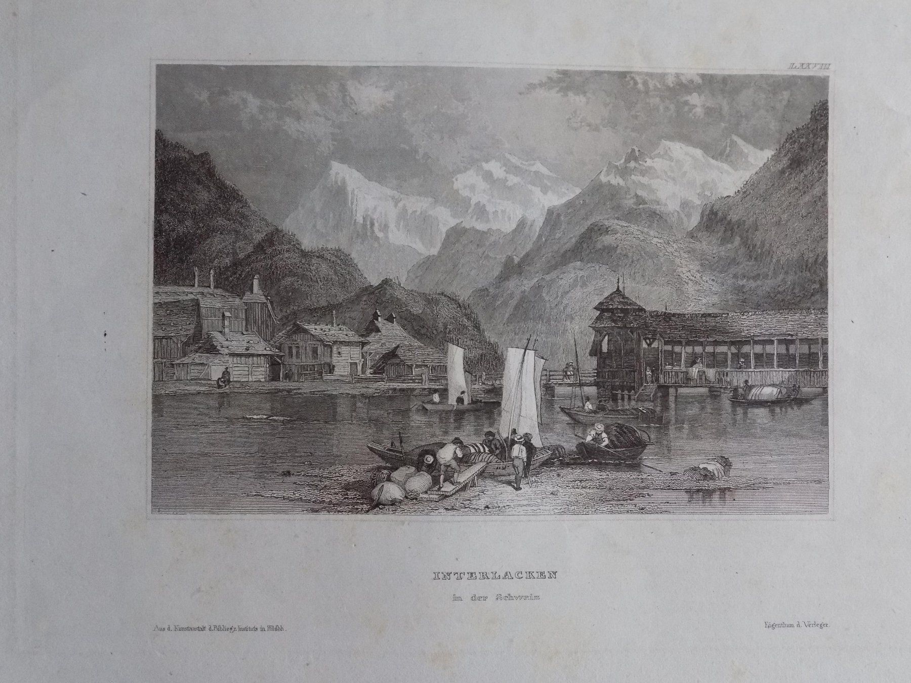 Gravures: Interlaken Stahlstich – D'occasion à Risch par Antikfee 1
