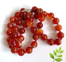 SALE! HALSKETTE STEINKETTE EDELSTEINKETTE ACHAT ROT