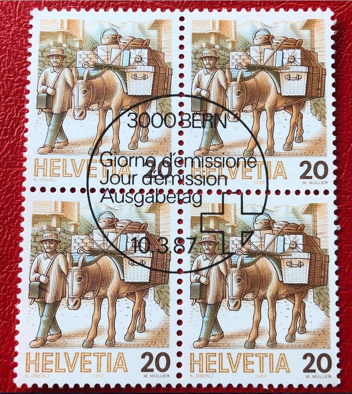 Tutti i francobolli: 4 er Block Nr.733 mit Vollstempel  Bern – Usato da Aarau venduto da Billa007